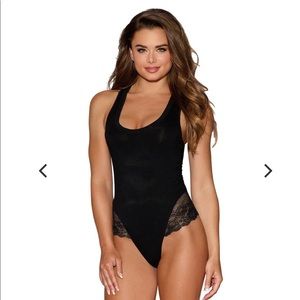 Dreamgirl Sexy Black Lace Bodysuit